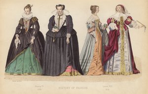 Mode en France : Henri IV 1590 ; Louis XIII 1614 - (after) French School