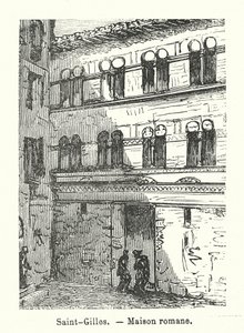Saint-Gilles, Maison romane - (after) French School