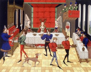 Service de table dans une châtelaine - fac-similé d