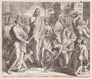 Jésus entrant à Jérusalem - (after) German School