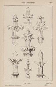 Ornement : Ornements libres, Le fleuron (gravure) - (after) German School