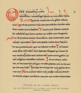 Page du Carmina Burana - (after) German School