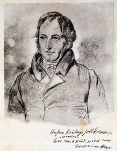 Portrait de Georg Wilhelm Friedrich Hegel (1770-1831), philosophe et idéaliste allemand. Gravure d