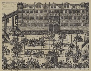Tournoi en célébration du baptême de Sigismond, fils de Jean-Georges, Électeur de Brandebourg, au château de Colln - (after) German School
