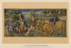 Scène du poème Arcadia de Jacopo Sannazaro