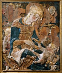 Madone et Enfant, bas-relief (terre cuite) - (attr. to) Donatello