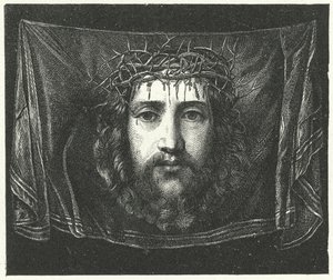 Voile de Véronique avec le portrait du Christ - (c.1489 1534) (after) Correggio