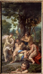 Allégorie des Vices Un satyre entouré de musiciennes