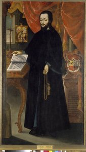Portrait du prince Dimitri, moine de la Laure des grottes de Kiev - (d.1769) Hieromonk Samuil
