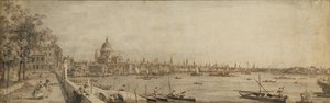 La Tamise et la ville de Londres depuis la terrasse de Somerset House