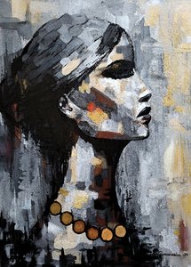 Frau "Schatten der Weisheit" Style aquarelle