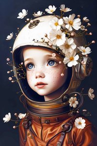 Enfant astronaute sur la planète des Fleurs - F. Abderrahim