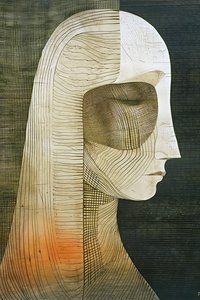 Portrait de femme figurative