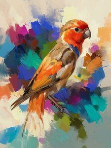 Oiseau peint - Mario Witt