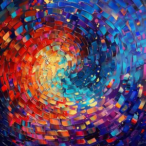 Art abstrait avec couleurs de peinture acrylique pour impressions murales encadrées en ligne