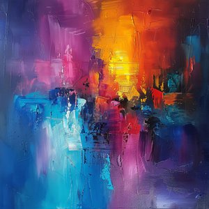 Art abstrait avec des couleurs de peinture acrylique pour impressions murales encadrées