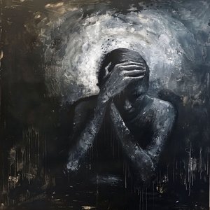 Surréalisme abstrait noir et chaos sombre pour affiches et impressions murales