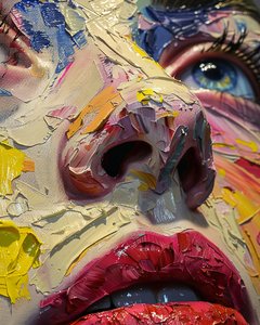 Visage de femme avec une retouche artistique