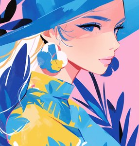 Élégante dame de mode portant un chapeau