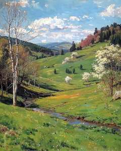 beaux paysages, plateaux verts au printemps, décoration murale que vous allez adorer - F. Abderrahim