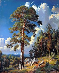 Paysage avec falaises rocheuses et forêt