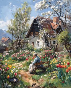 Vieille maison italienne traditionnelle au milieu de la nature