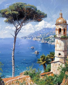 Paysage avec un phare - F. Abderrahim