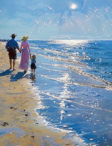 Paysage avec une plage isolée - F. Abderrahim