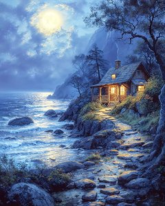 Maison au bord d
