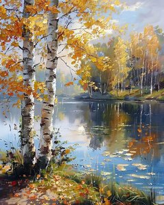 Paysage et arbres avec eaux cristallines - F. Abderrahim
