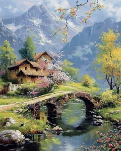 Beau paysage avec un lac