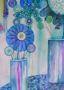 Fleurs modernes - Marys Watercolors