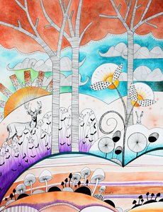 Forêt moderne - Marys Watercolors