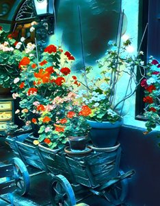 Des fleurs au clair de lune. - Margareta Uliarte