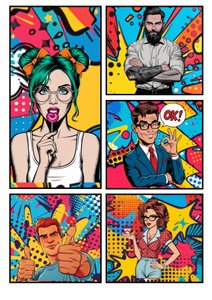 Bande dessinée Popart "OK"