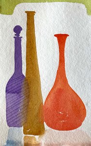 Une bouteille bleue 36x24 - Simon Fletcher