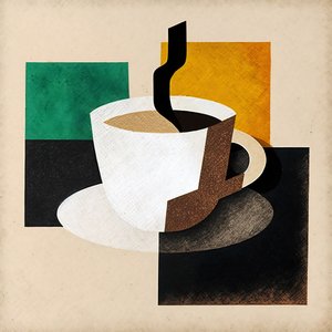 Café Boho, Art Minimaliste, Décoration de cuisine, impression sur toile encadrée sur demande