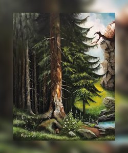 Clairière dans la forêt profonde