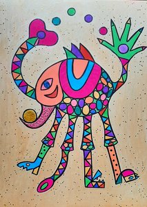 Cochon girafe - Steffi_Seiler_Art