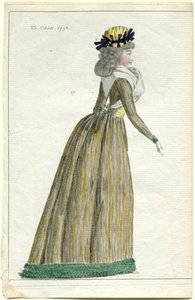 Journal de la Mode et du Goût, 10 octobre 1792, 23e cahier, pl. 1 - A.B. Duhamel (possibly)