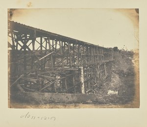 Pont ferroviaire militaire enjambant le ruisseau Potomac, sur la voie ferrée de Fredericksburg - A.J. Russell