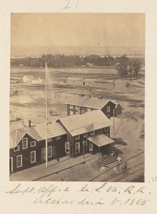 Bureau du surintendant, Chemin de fer militaire des États-Unis, Alexandria, Virginie - A.J. Russell