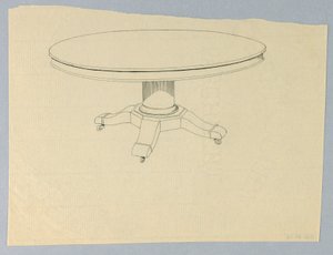 Conception pour une table ronde sur base moulée