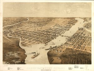 Green Bay et Fort Howard, Brown Co., Wisconsin 1867. LOC 73694541 - A.; Chicago Lithographing Co. Ruger