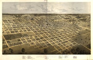 Springfield, Illinois 1867 - A.; Chicago Lithographing Co. Ruger