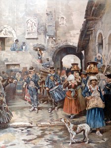 Veille de Noël dans la campagne romaine il y a 100 ans - A. Coleman