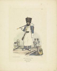 Sapeur en grande tenue, 1820-1825 - A. Courtois