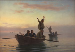 Pêche au maquereau avec filet dérivant. Tôt le matin - A. Dorph