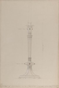 Chapelle de la Chevalerie : candélabre en argent proposé - A. Edward Jones and Co.
