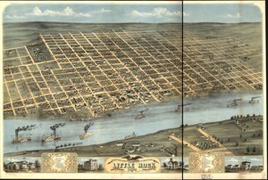 Vue aérienne de la ville de Little Rock, la capitale de l